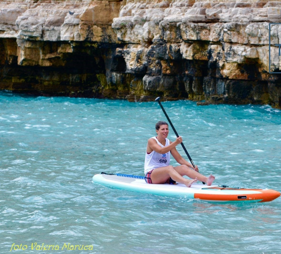  En el mar practicando 