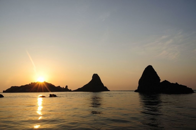 Las pilas al atardecer