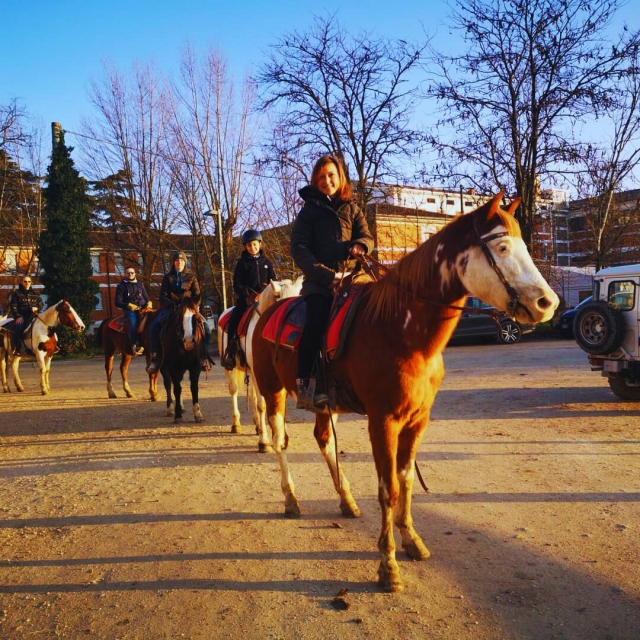Pbaños a caballo en Verona 