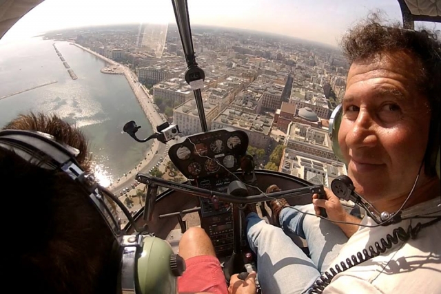 Selfie en el helicóptero