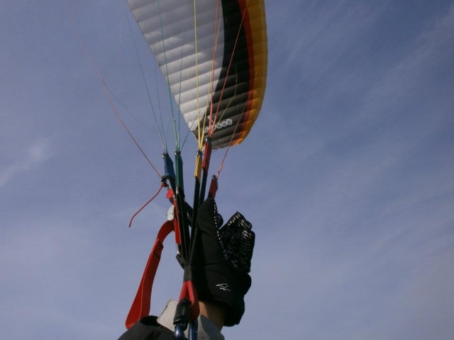 Uno de los parapentes 