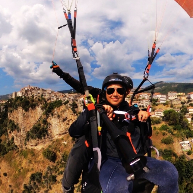 En vuelo biplaza 