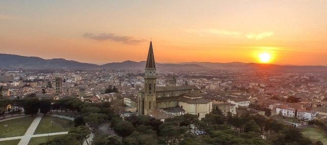 una vista aérea de Arezzo