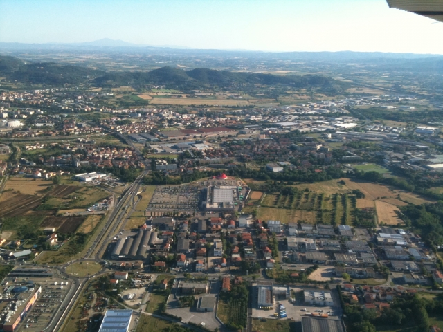 la vista de Arezzo desde arriba