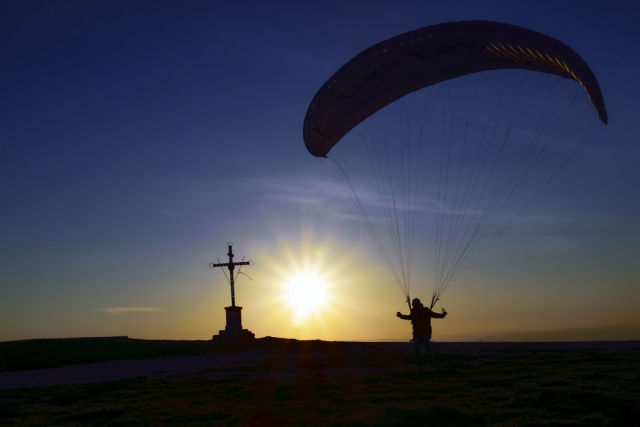  un fantástico atardecer en parapenle 