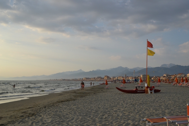 La playa de Viareggio