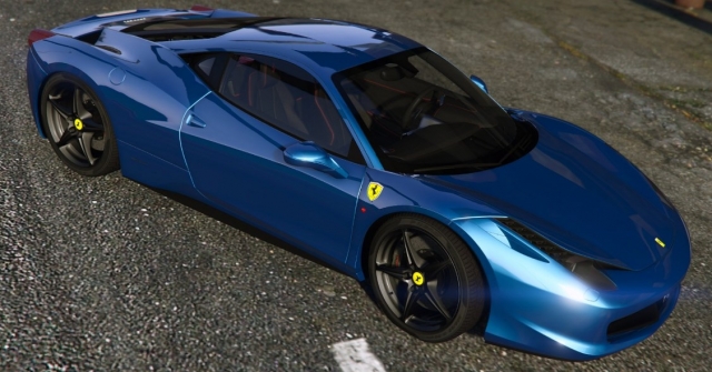  ¡Un Ferrari azul humeanle!