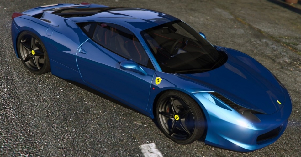  ¡Un Ferrari azul humeanle!