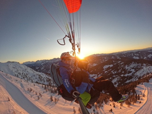 Vuelo acrobático en parapente en Plan De Corones 1h