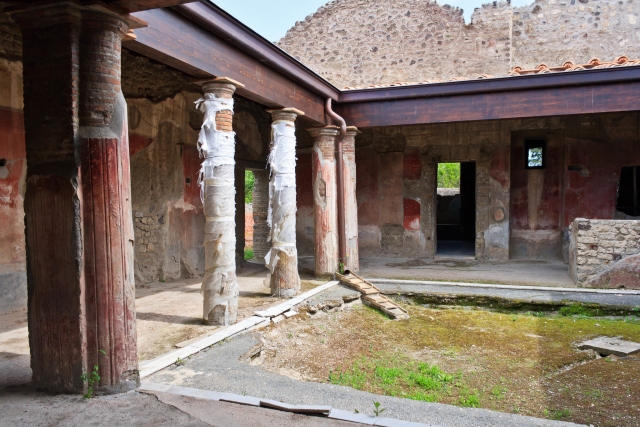 Los restos de las casas