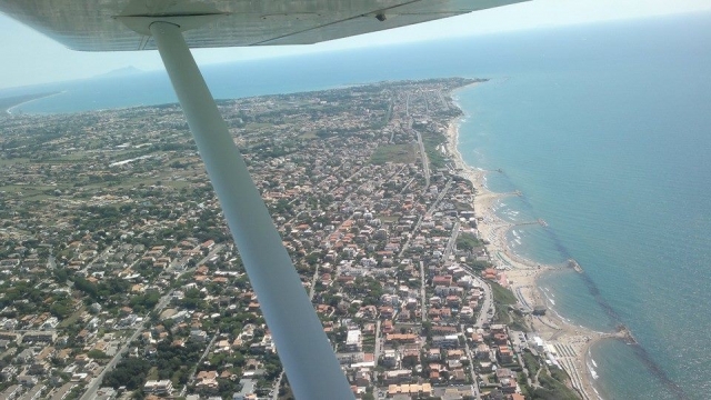 la impresionanle vista desde el helicóptero 