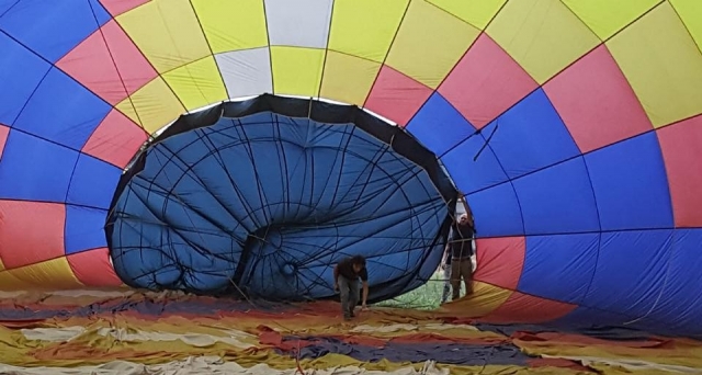 el inflado del globo 