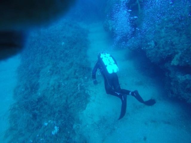 en el fondo del mar