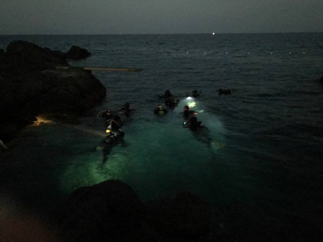 buceo nocturno 
