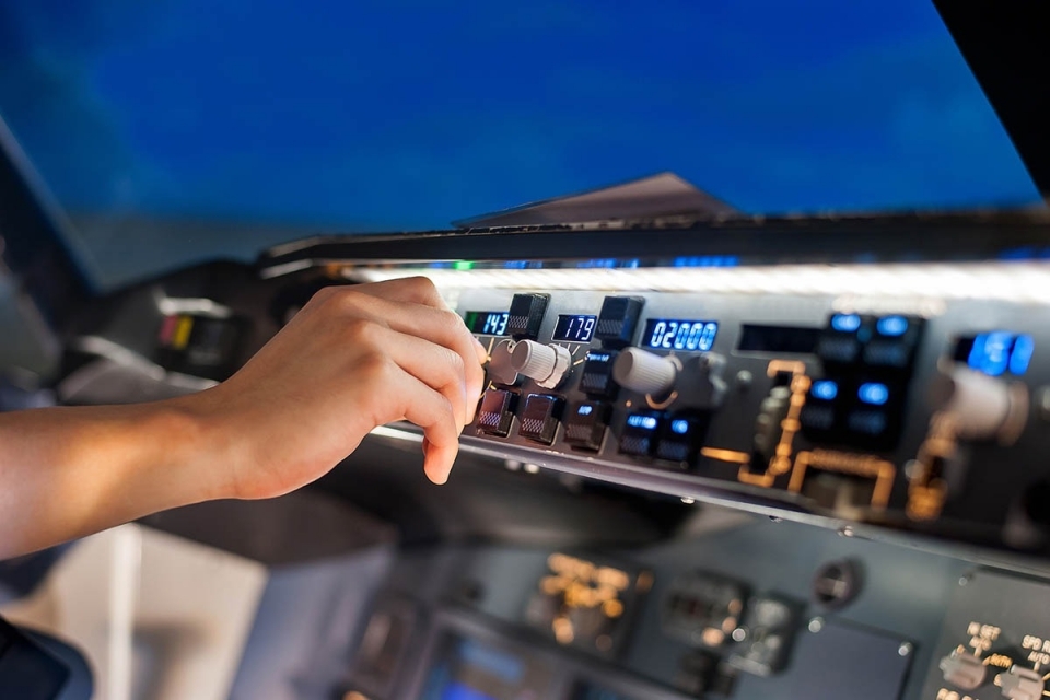 controles de avión controles de avión