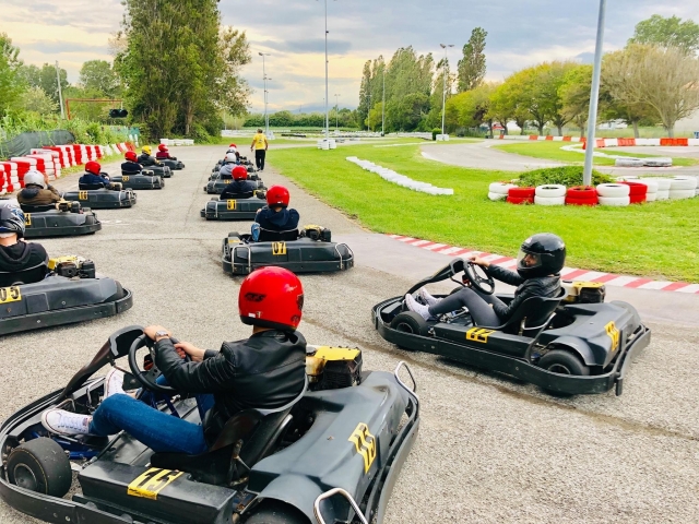  carrera en la pista 