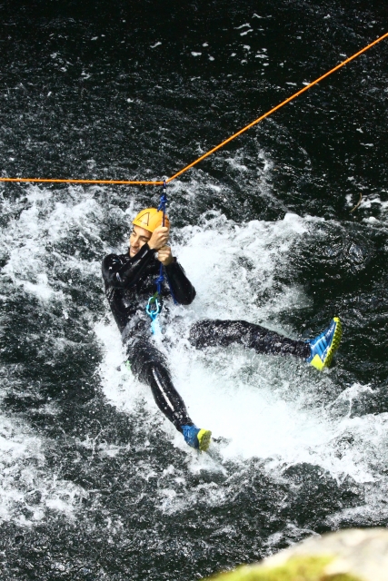  Descenso en tirolesa. 