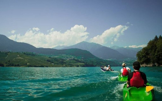  En el lago de Santa Giustina 