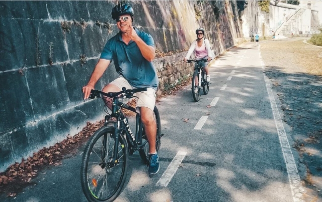  En el carril bici
