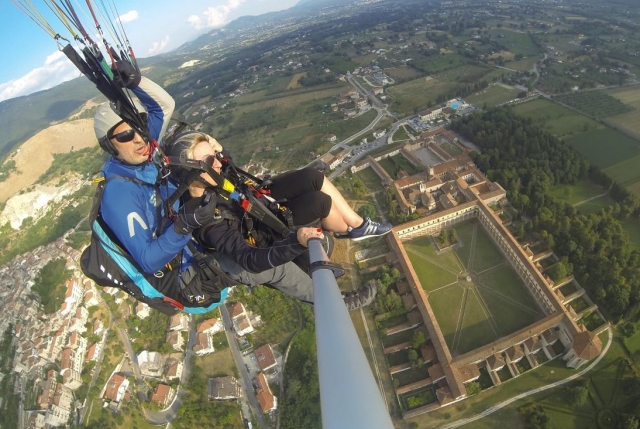 volar en parapenle sobre la cera Padula 