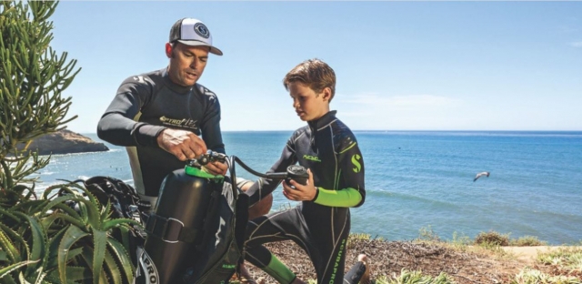 Preparando el equipo para la inmersión