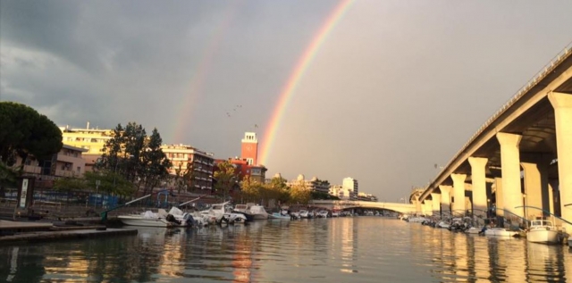 Arco iris sobre Pescara