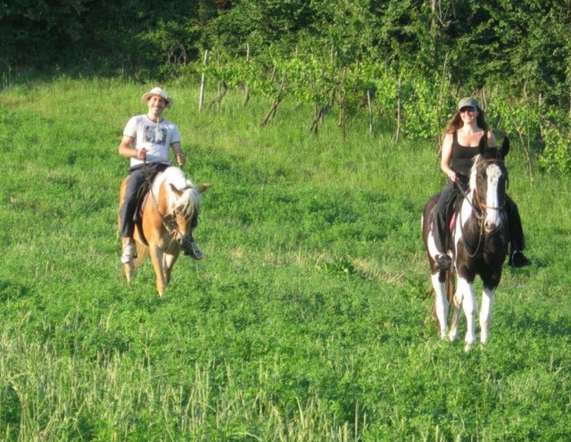 a caballo en Campania 