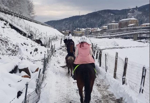  a caballo en la nieve 