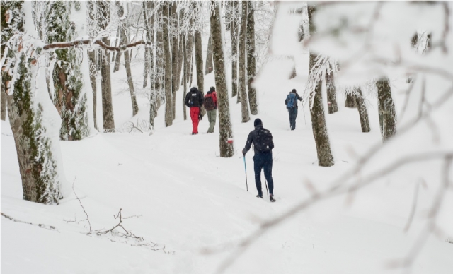  raquetas de nieve en la zona del Lacio 