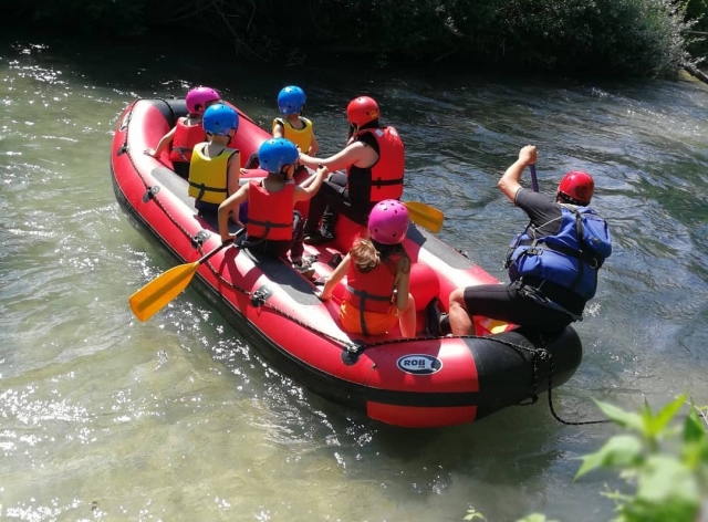 Soft Rafting en el río Nera hasta 14 años de 1h30