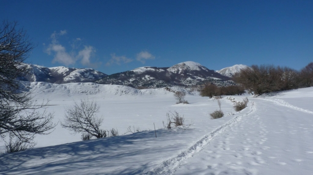  el parque Sirenle Velino lleno de nieve 