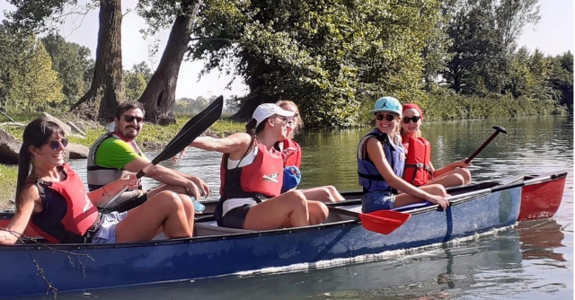 vamos a hacer piragüismo en el tramo Mincio
