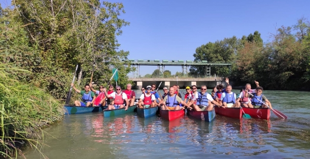 partimos en canoa en Garda