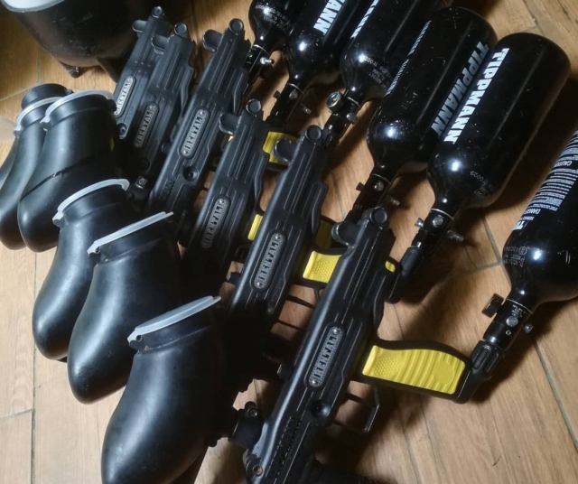 armas de gotcha a su disposición 
