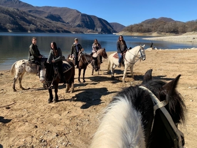  a caballo en Rieusted 