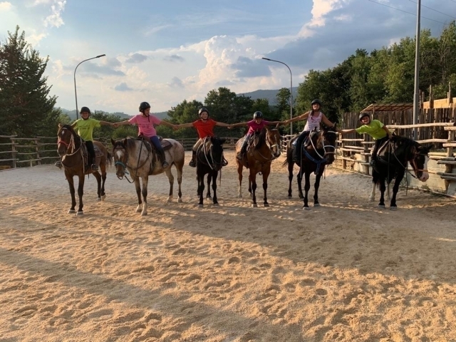 subir a caballo en Rieusted 