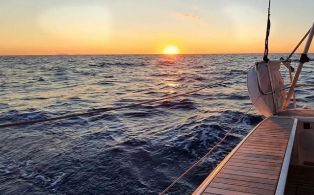  atardecer desde el bote