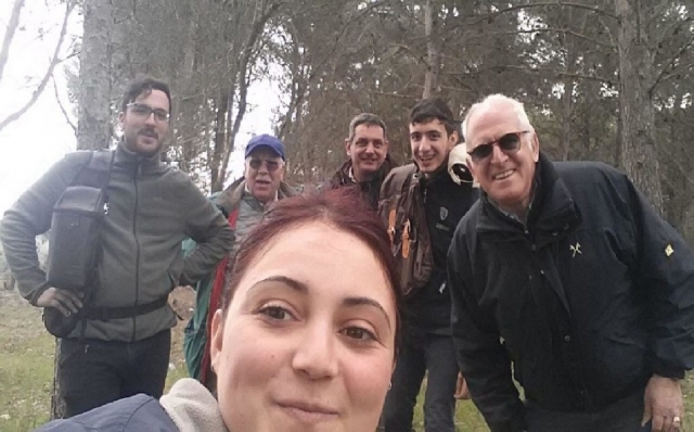  felices después del paseo en Oria 