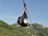 Tirolesa de vuelo único a Rocca Massima 40 m