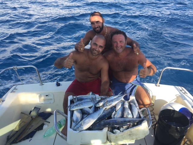 después de un día de pesca