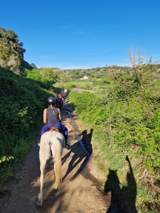 Tour a caballo por las cascadas de Castel Giuliano 1h