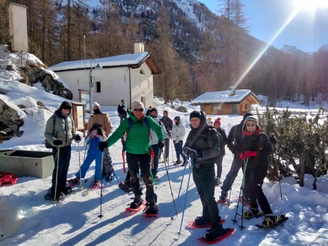Todos juntos en la nieve 