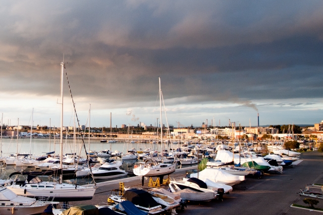 El puerto al atardecer 