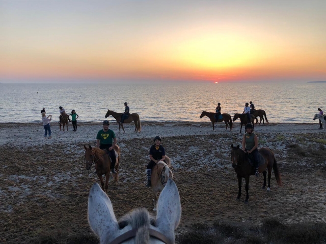  A la orilla del mar al atardecer 