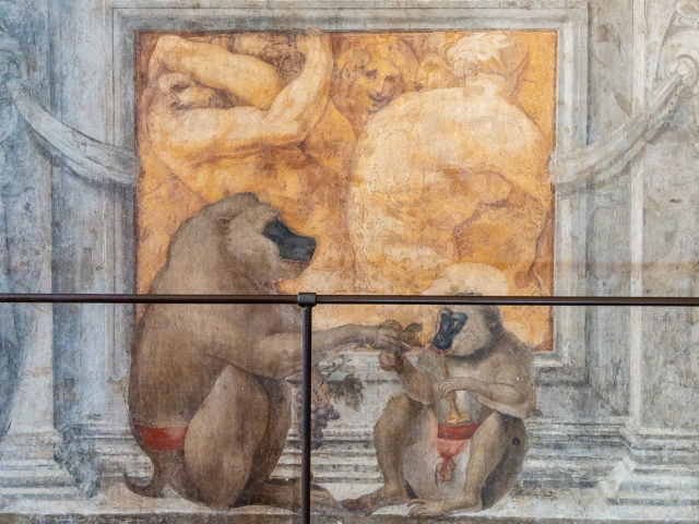  Las paredes del museo con frescos 
