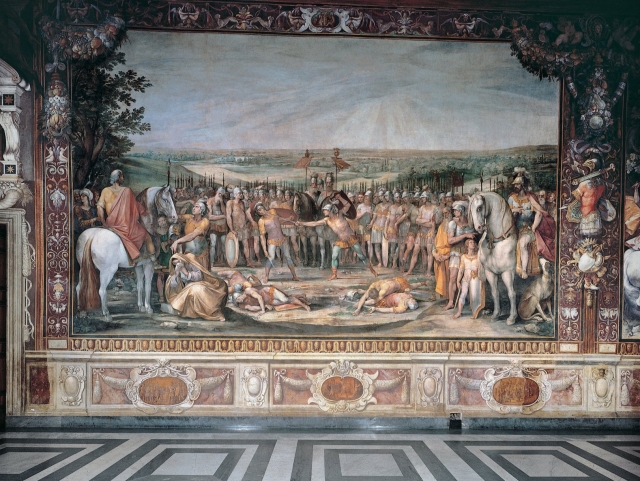  Salas con frescos en el interior del museo 