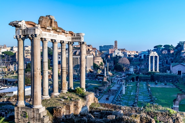 Sitio arqueológico en Roma 