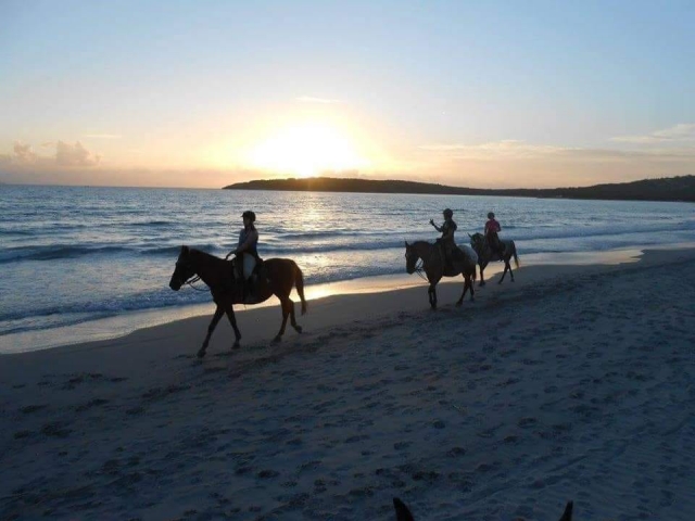 Cabalgando al atardecer