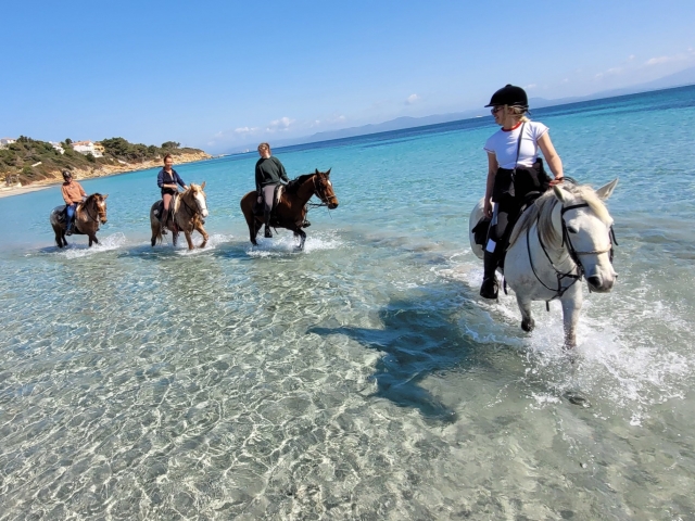 Cabalgando en el agua