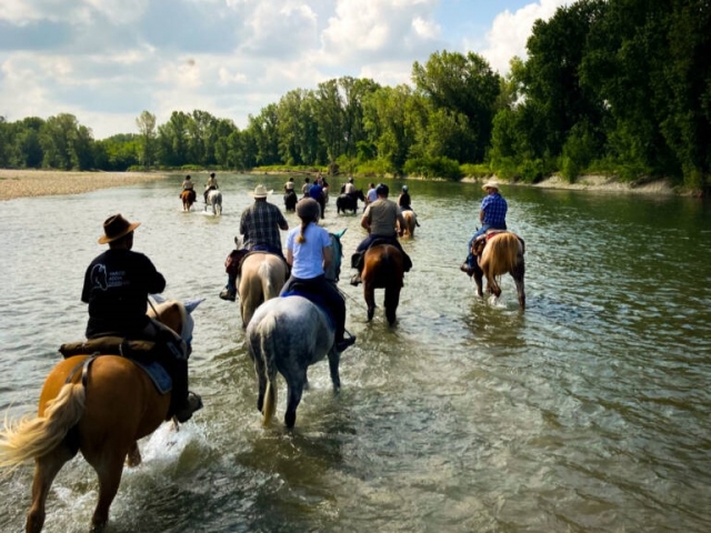 Cabalgamarra 1h parque río Adda + lección